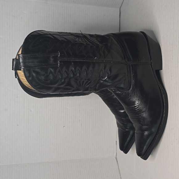 Caborca Black Leather Tooled Western Cowboy Boot Size 28 | 10.5 main image 7
